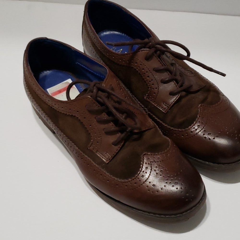 Ralph Lauren Lace Up Oxford Wing Tip Shoe Sz 8.5B